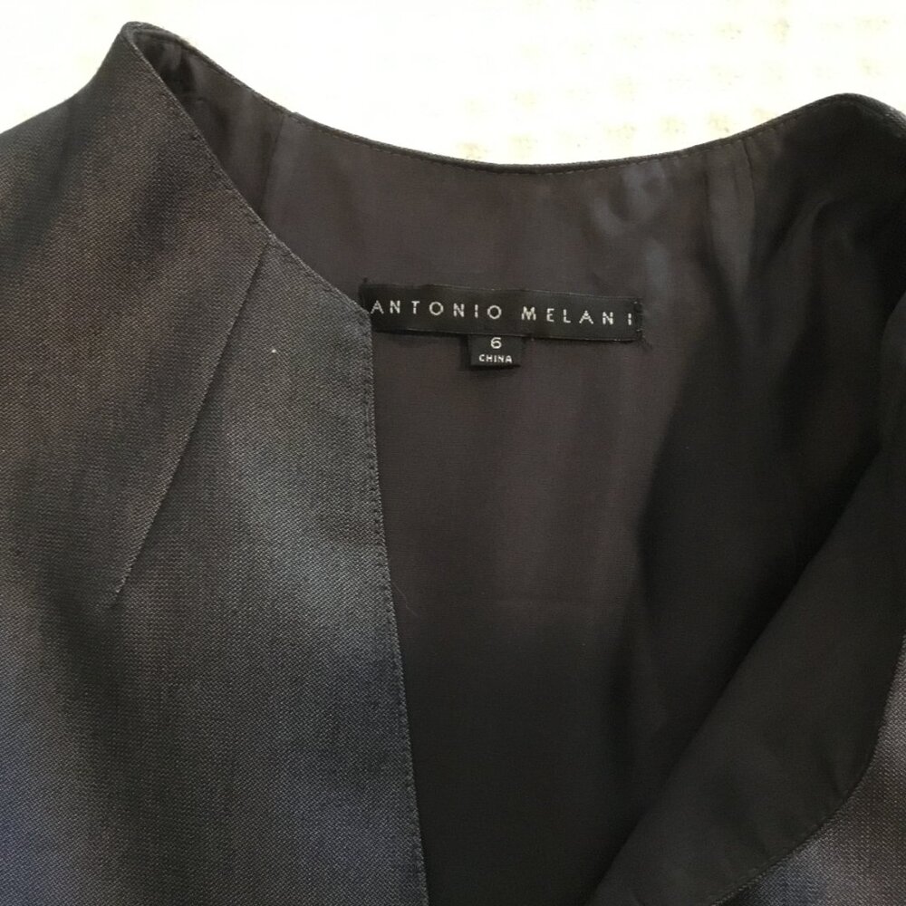 Antonio Melanie Sliver Gray Dress Size 6‎ Sleeveless